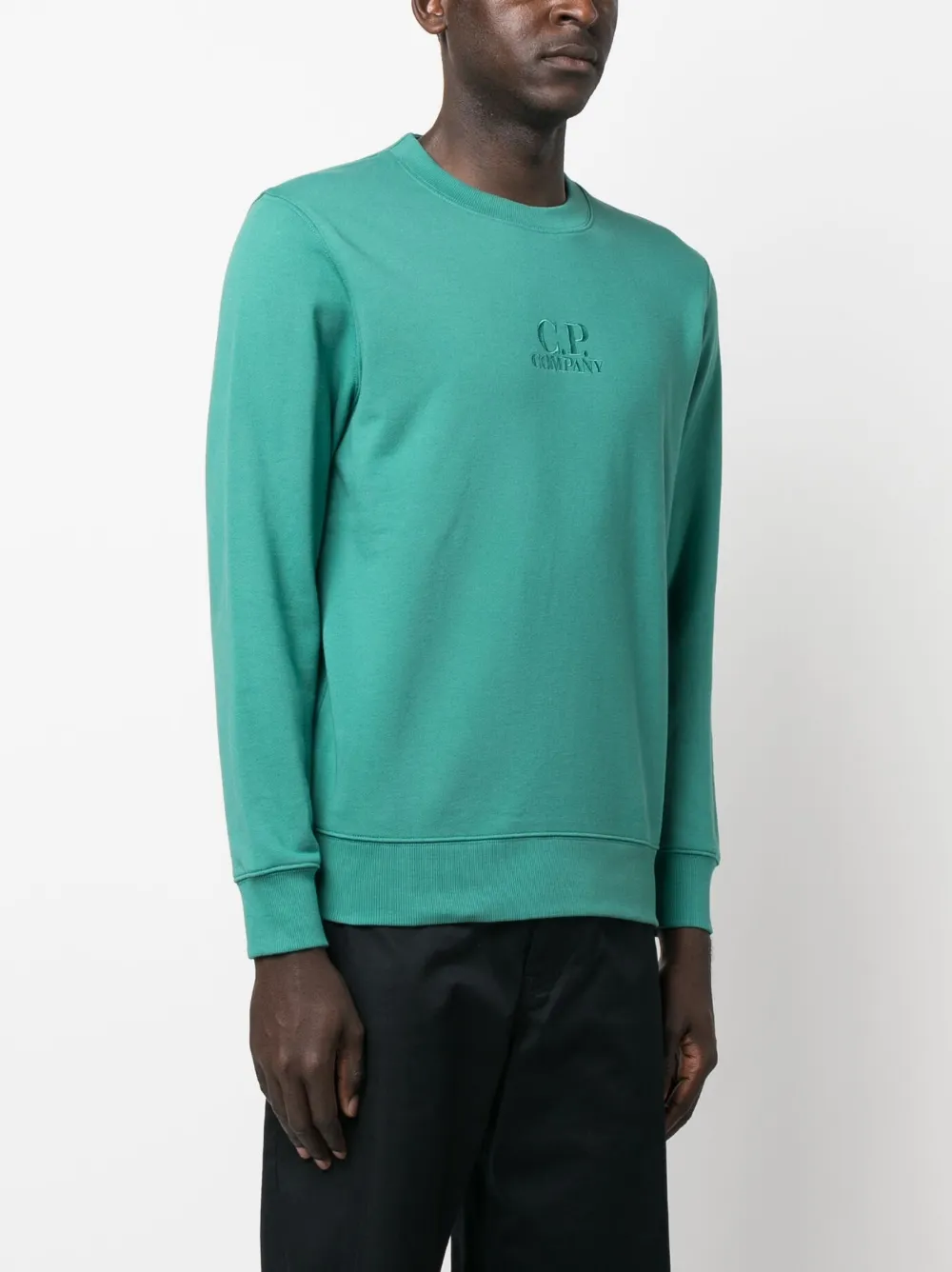 C P Company Logo embroidered Crew neck Sweatshirt Farfetch c-p-company-logo-embroidered-crew-neck-sweatshirt-farfetch