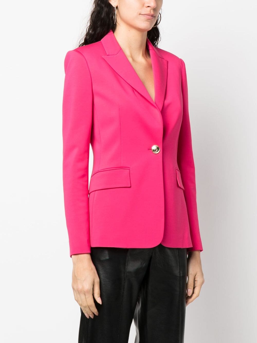 Shop Pinko Single-breasted Suit Blazer In Rosa