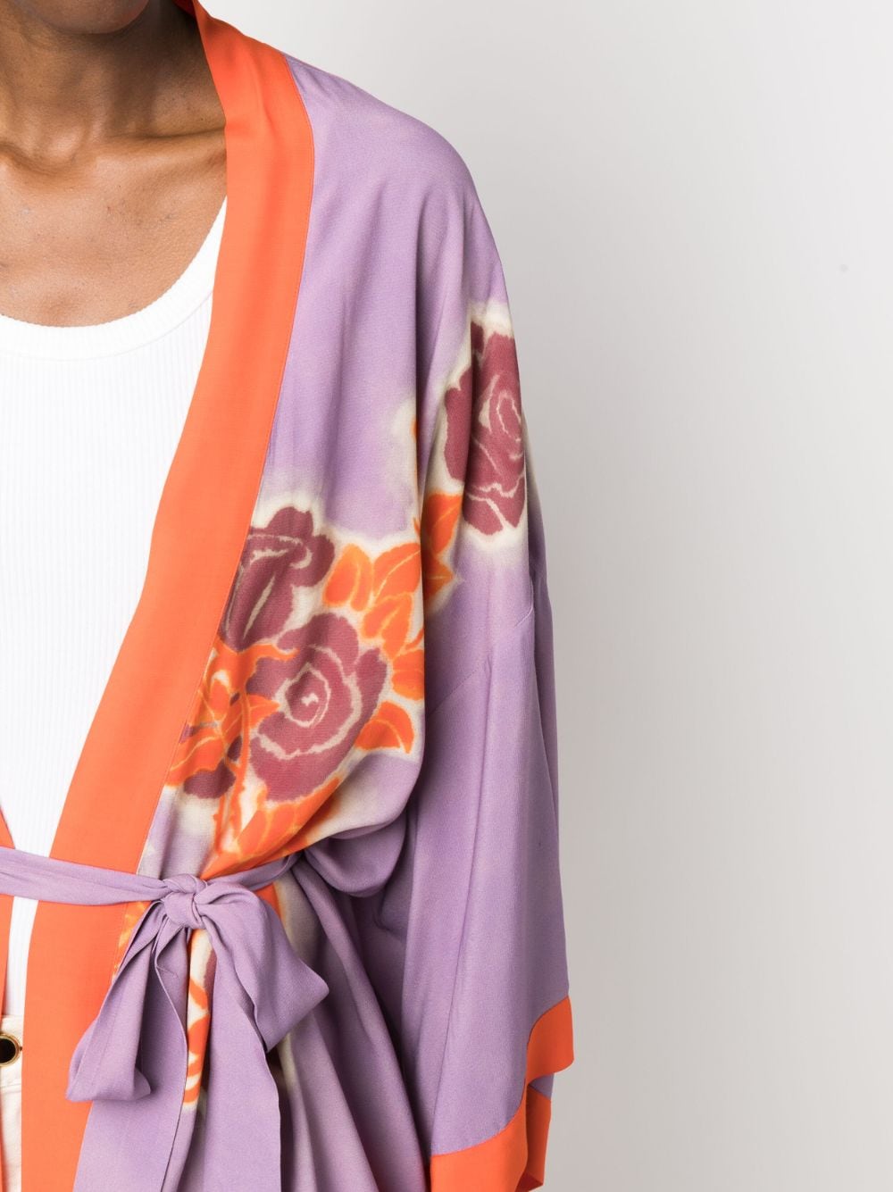 Essentiel Antwerp floral-print Belted Kimono - Farfetch