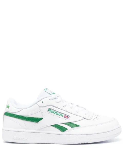 Reebok logo-patch leather low-top sneakers