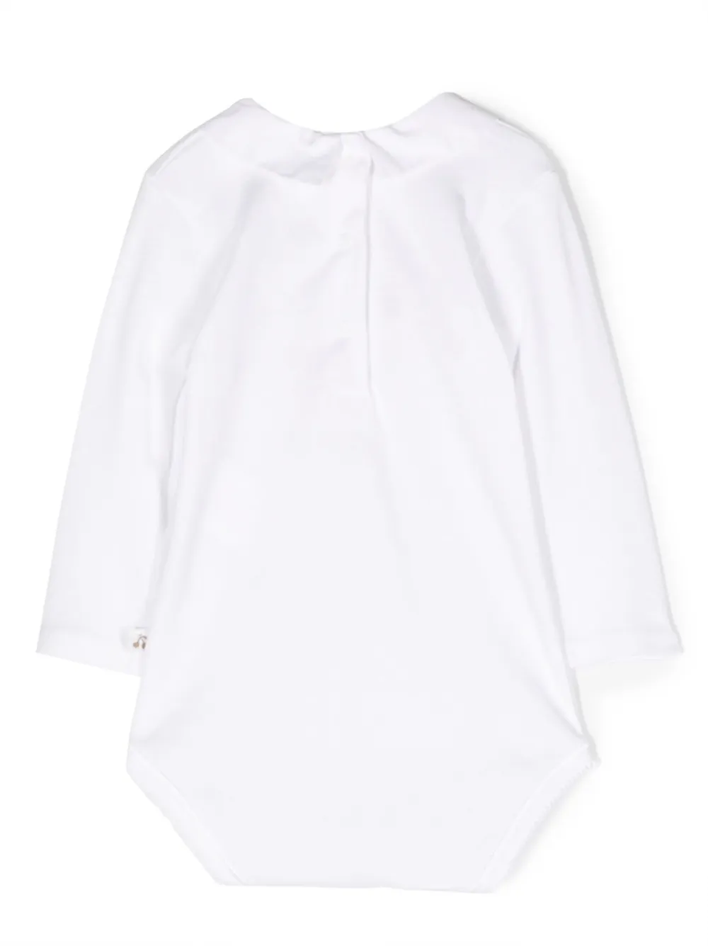 Bonpoint Romper met lange mouwen - Wit