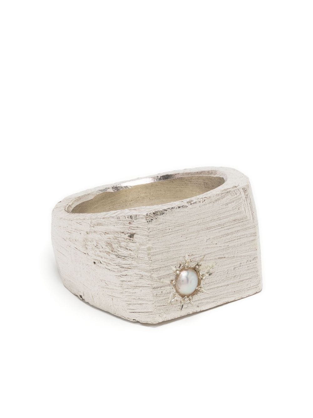 THE OUZE pearl-detail ring - Silver