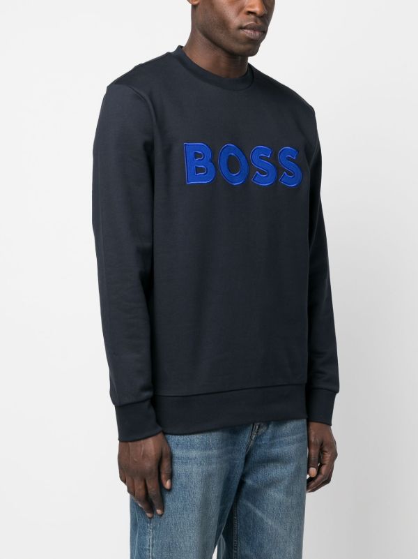 Blue hugo hot sale boss sweatshirt