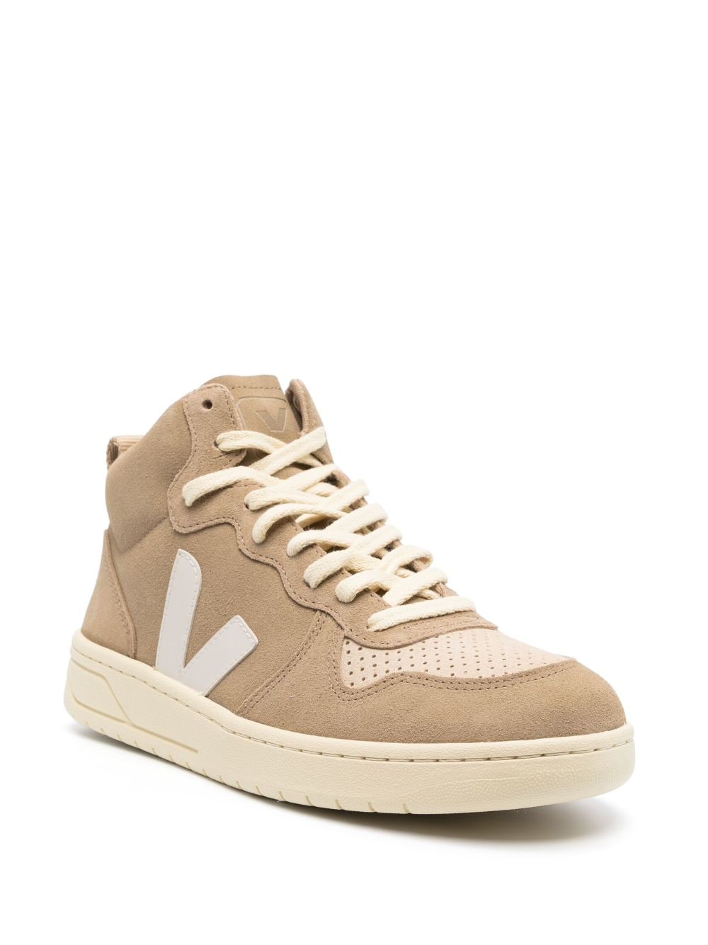 Shop Veja Minotaur Suede High-top Sneakers In Brown