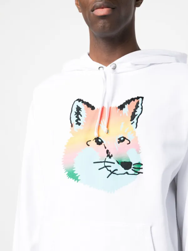 Fox print online hoodie