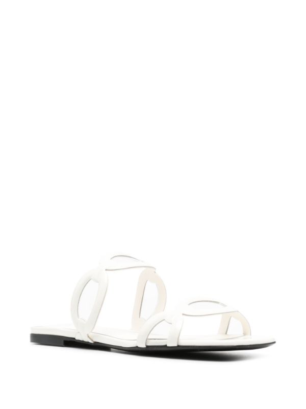 Valentino white outlet slides