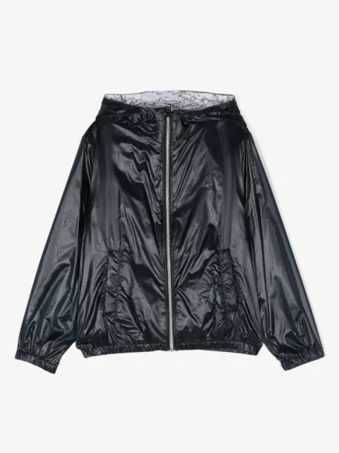 Herno Kids chamarra bomber con placa del logo en el pecho