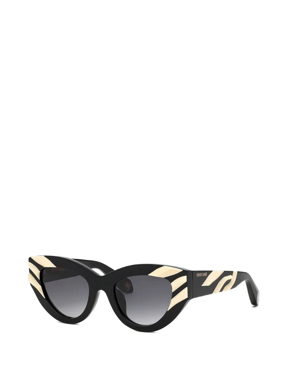 Roberto Cavalli Zonnebril met cat-eye montuur en tijgerpatroon Zwart