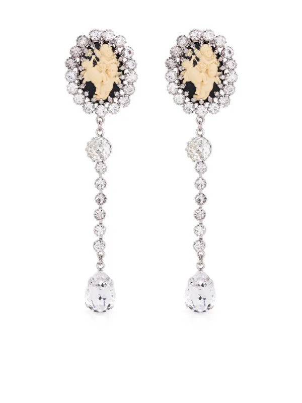 Alessandra Rich crystal-embellished Drop Earrings - Farfetch