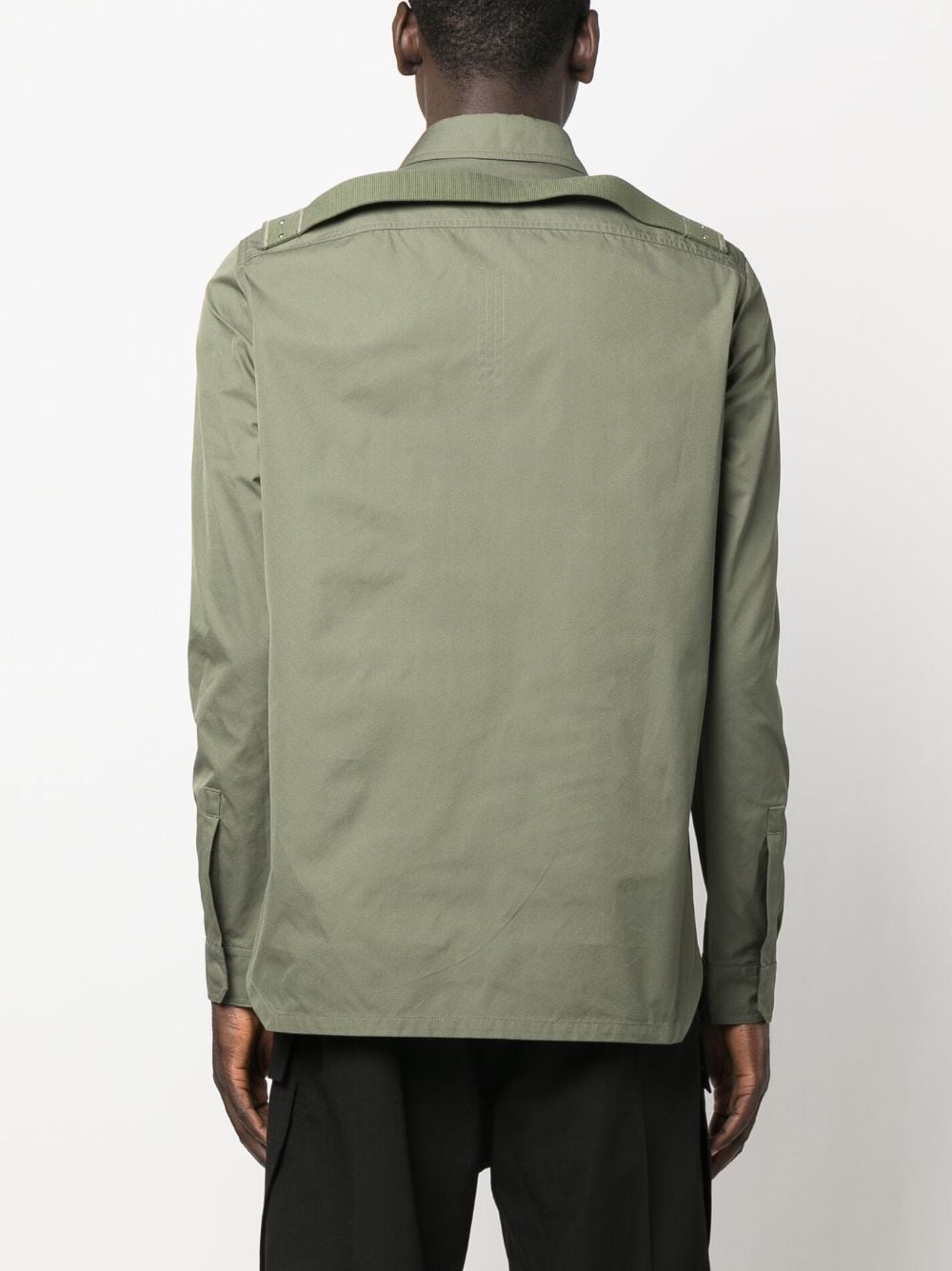 Shop Rick Owens Cotton Shirt Jacket In Green