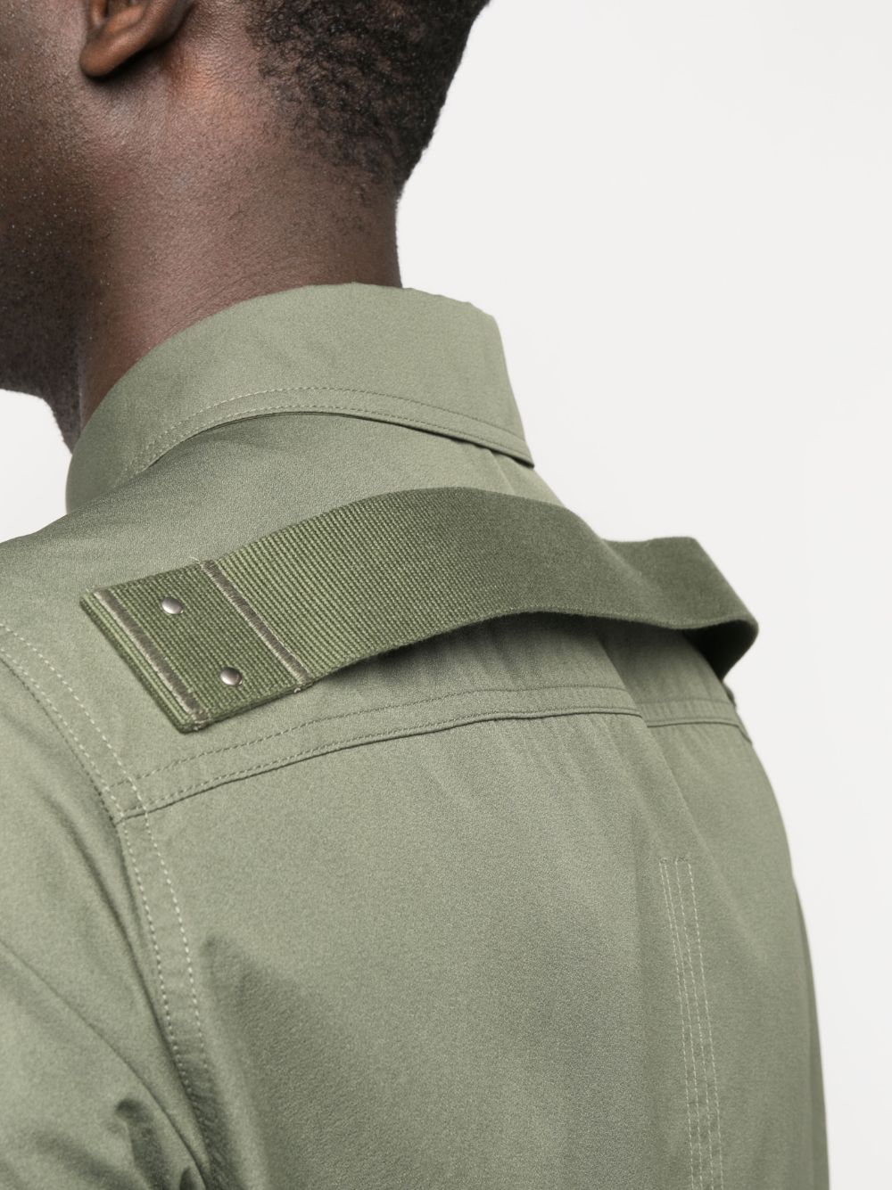 Shop Rick Owens Cotton Shirt Jacket In Green