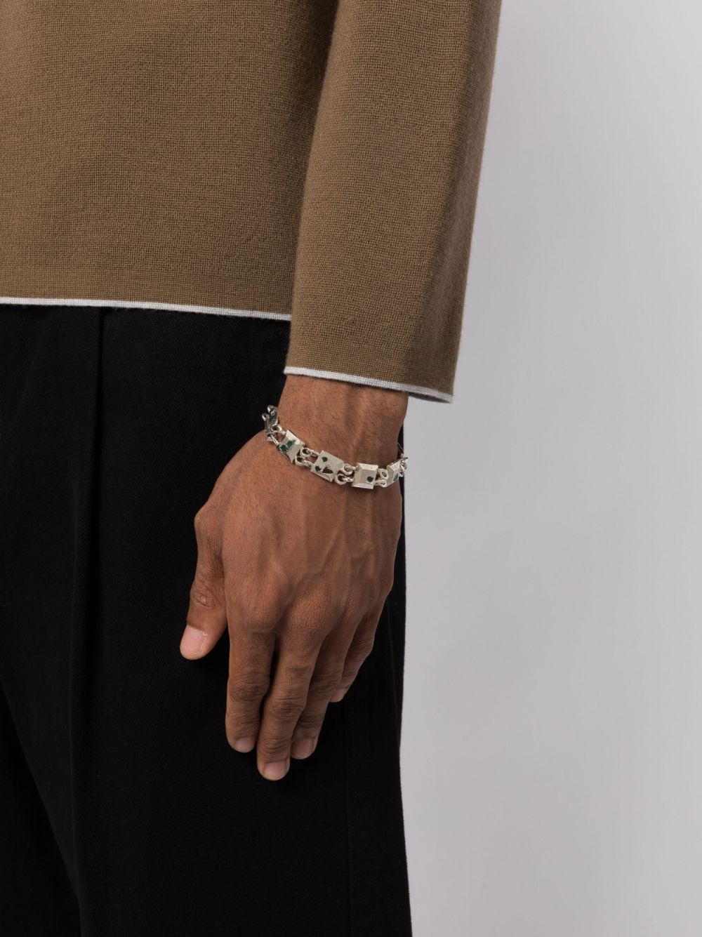 THE OUZE sapphire-detail bracelet - Zilver