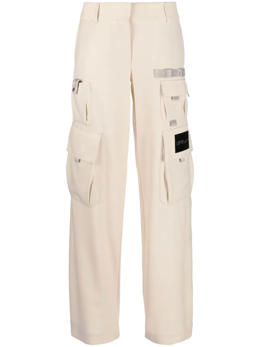 Off-white Toybox Wide-leg Cargo Trousers In Beige