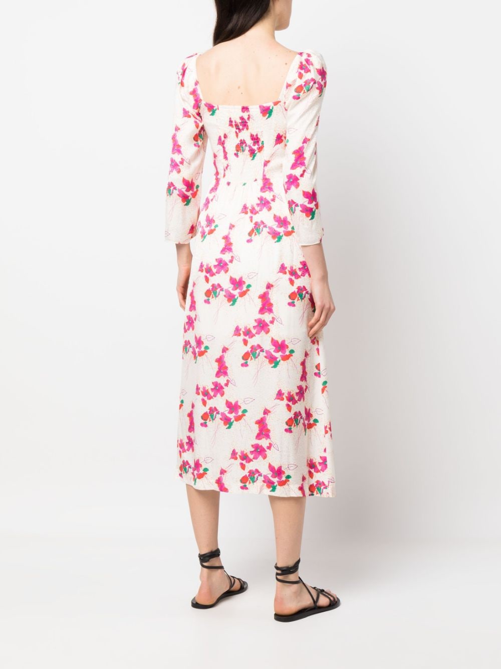 Shop Ba&sh Floral-print Dress In White