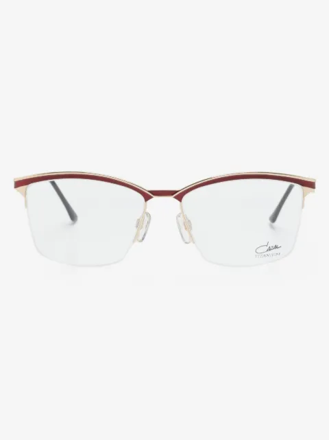 Cazal logo雕刻方形镜框太阳眼镜
