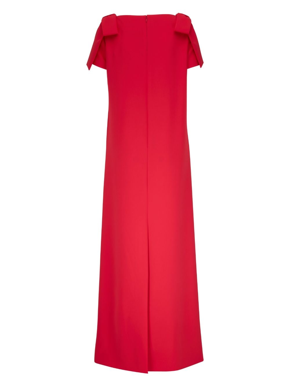Shop Carolina Herrera Bow-detail Long Dress In Red