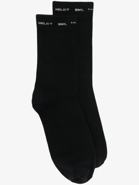 HELIOT EMIL intarsia-logo knit socks