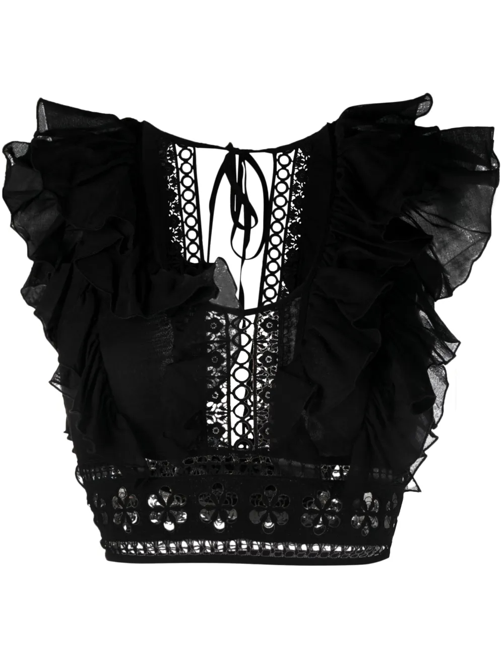 Charo Ruiz Ibiza lace-insert crop top