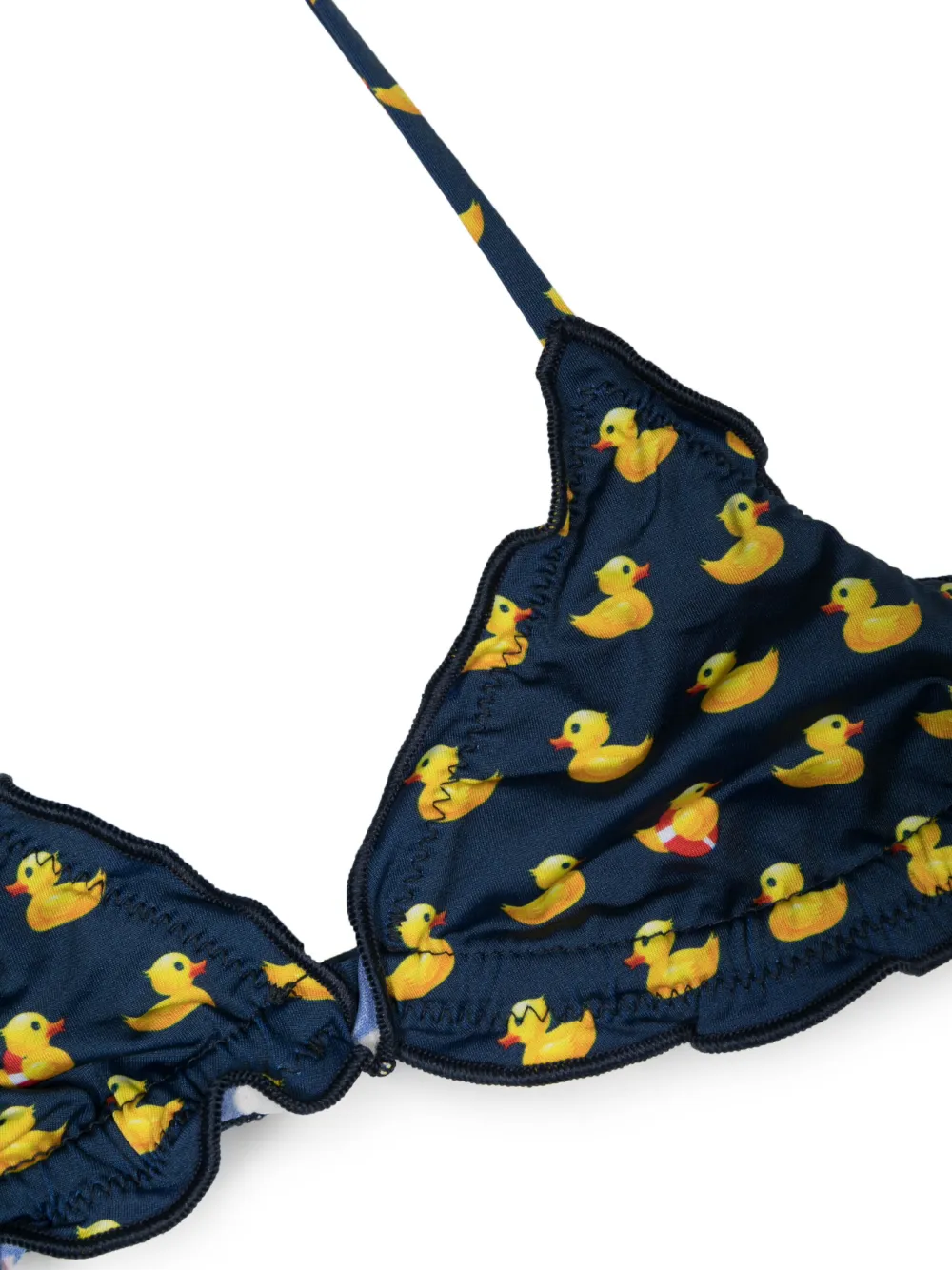 MC2 SAINT BARTH DUCK-PRINT RUFFLE-DETAIL BIKINI