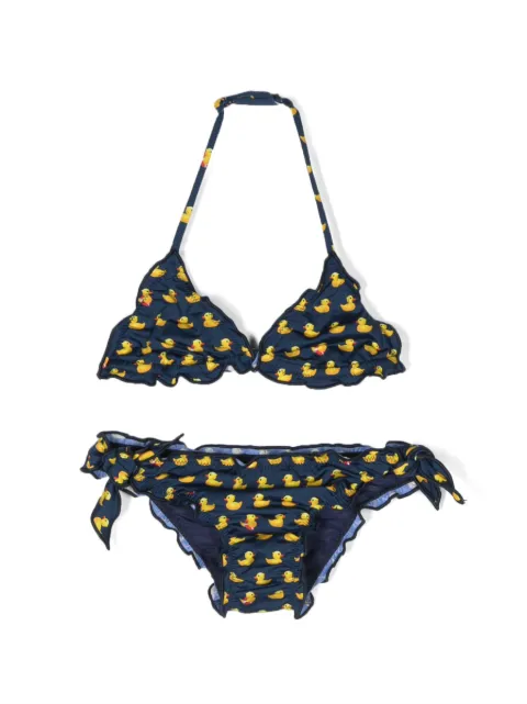 MC2 Saint Barth Kids bikini volanté à imprimé graphique 
