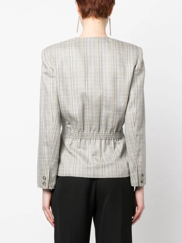 美品 VALENTINO ヴァレンティノ ノーカラージャケット シルク混 リボン ヴァレンティノ VALENTINO ノーカラージャケット 美品 VALENTINO