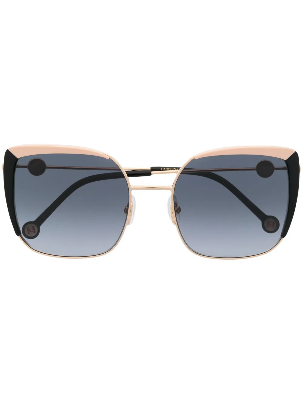 Carolina Herrera two-tone square-frame sunglasses | Black | Image 1