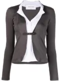 Fabiana Filippi layered buckle-fastening cardigan - Grey