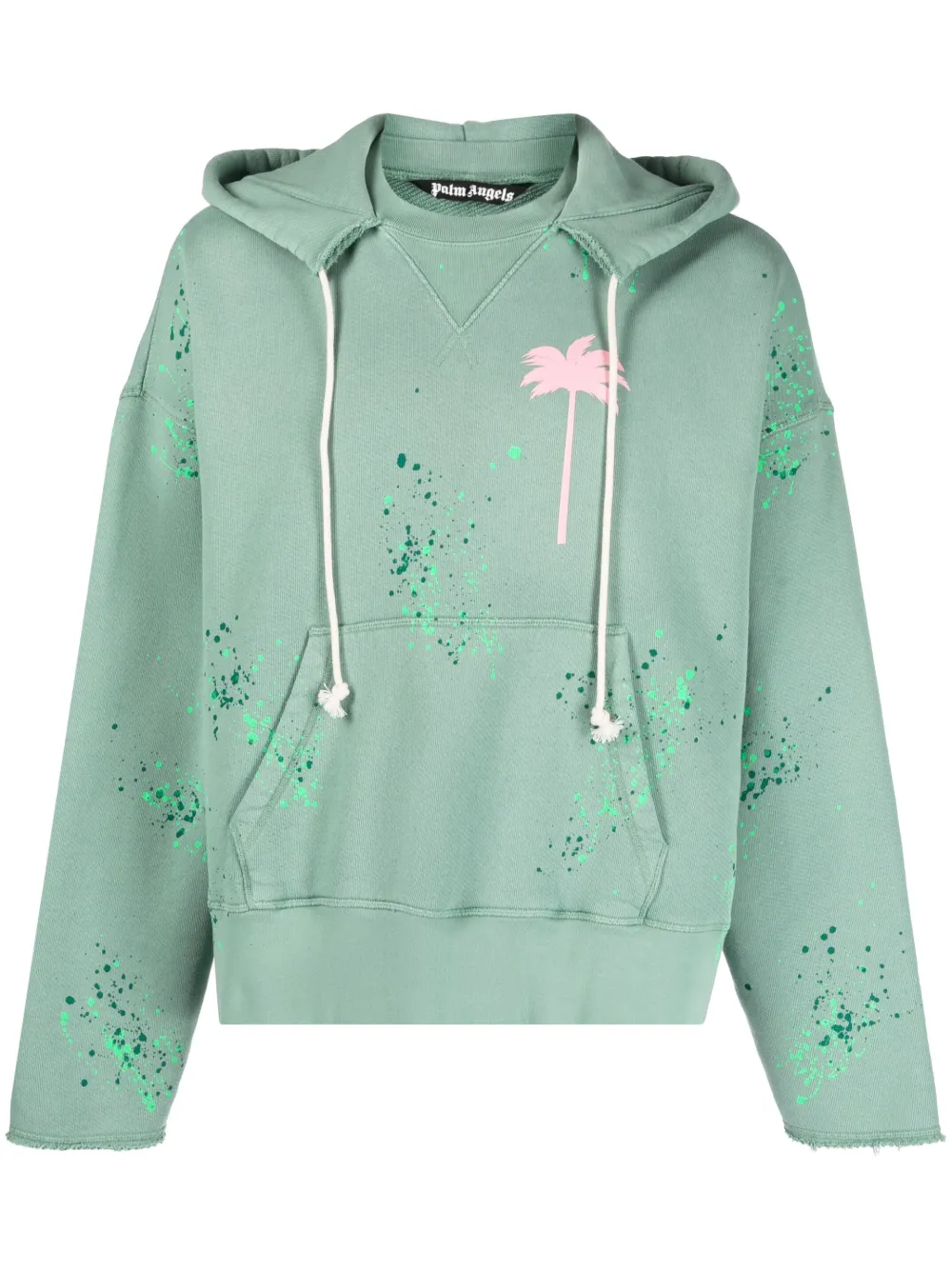 palm-tree-print hoodie