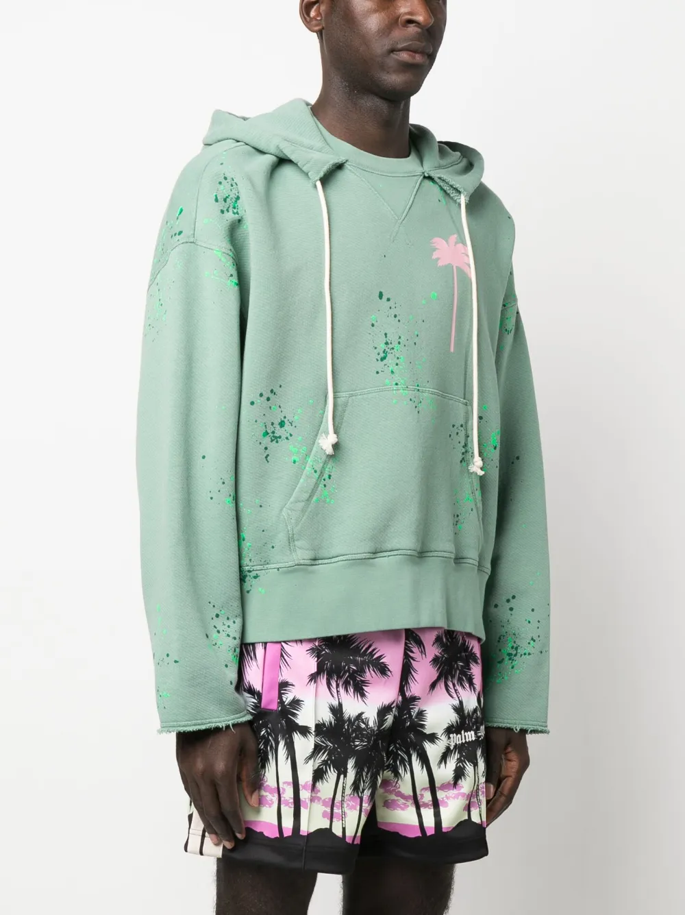 Palm Angels palm-tree-print Hoodie - Farfetch