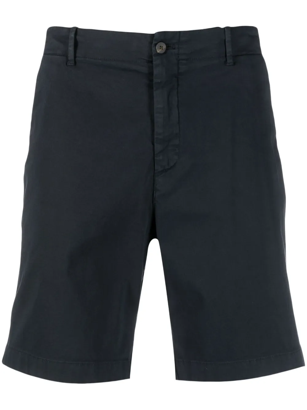 Boglioli Mid-rise Cotton Bermuda Shorts In Blue