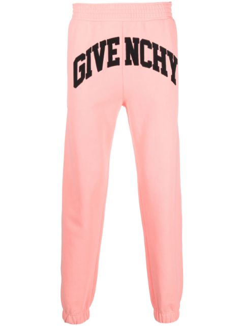 Givenchy logo-embroidered cotton track pants Men