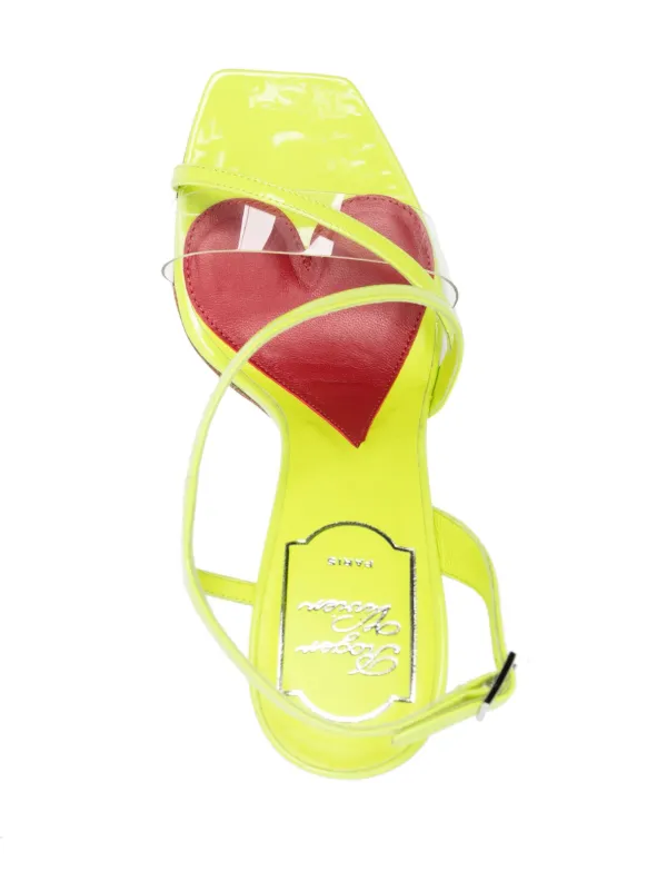 Roger Vivier I Love Vivier 100mm Sandals | Green | FARFETCH