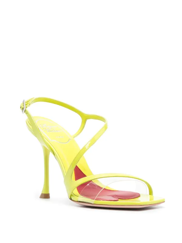 【送料 関税込】ROGER VIVIER I Love Vivier PVC sandals I Love Vivier Daisy Strass Sandals in Satin Black Woman