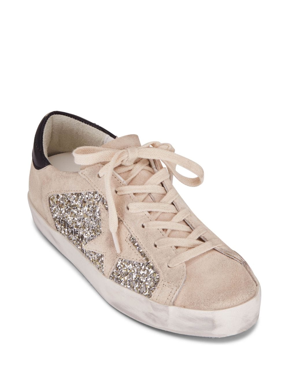 Golden Goose Vetersneakers met glitter - Beige