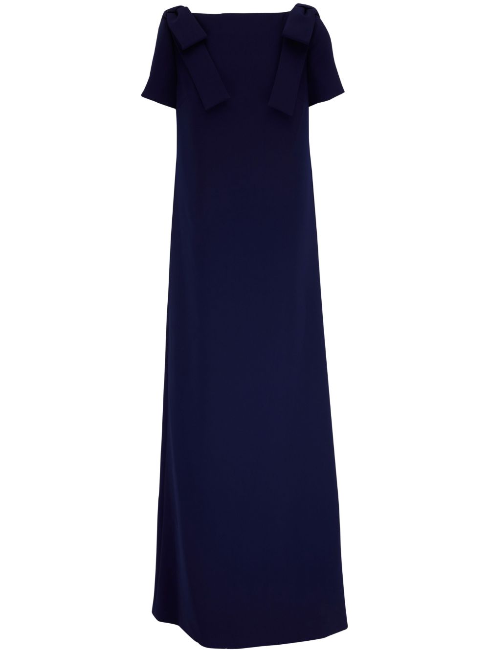 Carolina Herrera boat-neck long dress - Blue