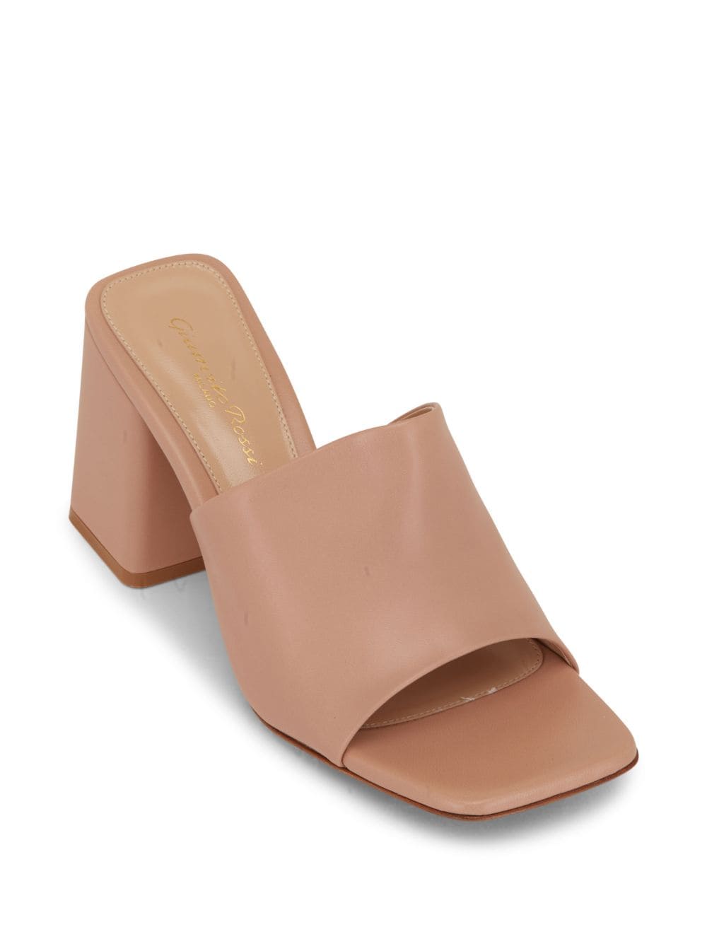 Gianvito Rossi Muiltjes met blokhak - Beige