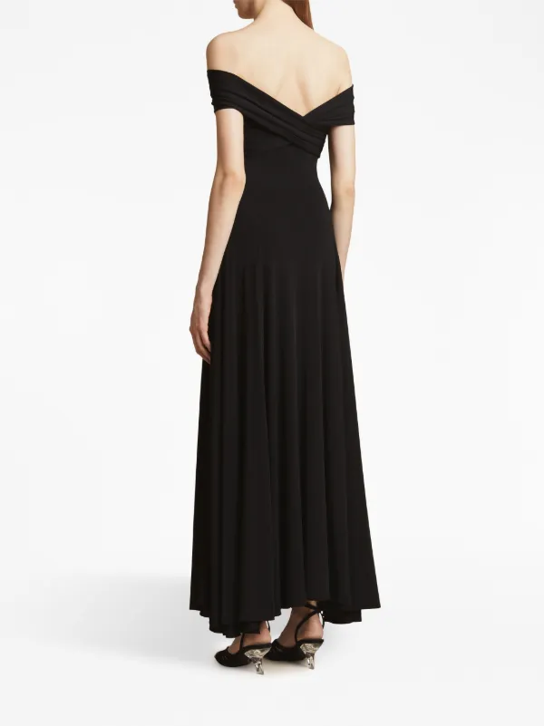 【送料&関税込】Khaite Bruna Jersey Maxi Dress Khaite - Bruna off-shoulder crêpe maxi dress Khaite