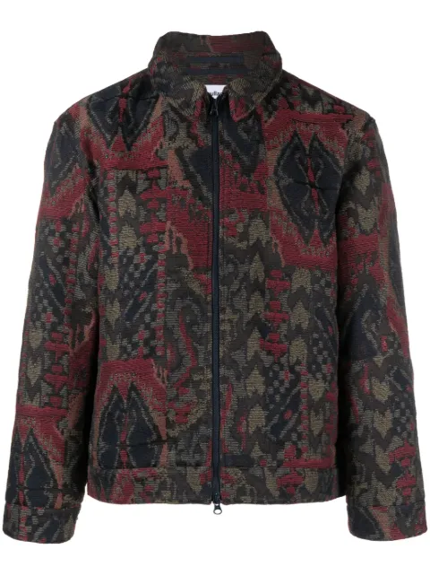 Soulland Window patterned-jacquard bomber jacket