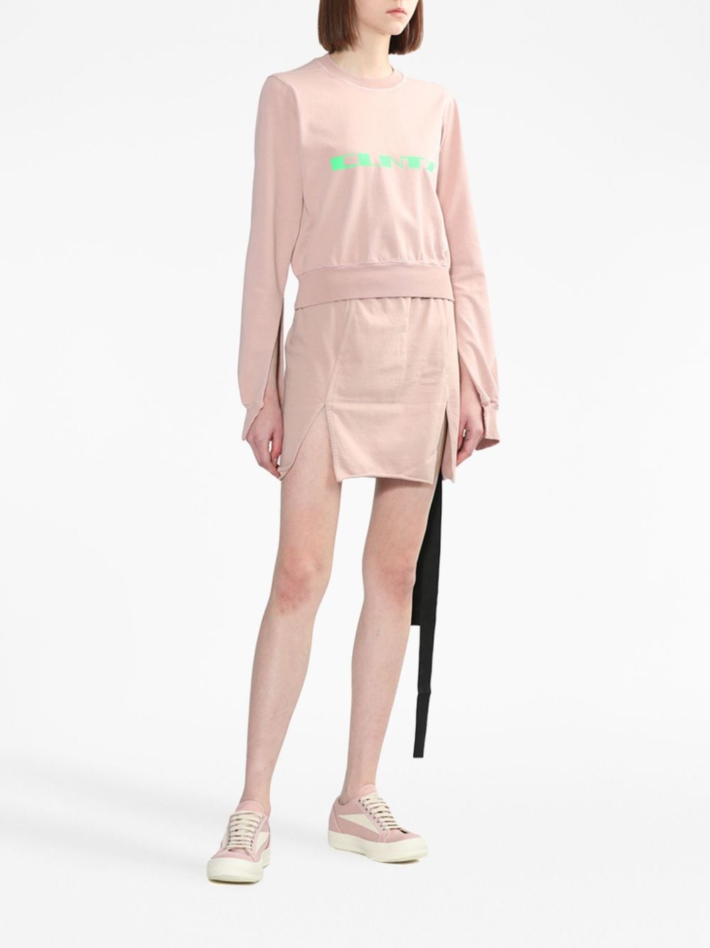 Rick Owens DRKSHDW Mini-rok met split - Roze