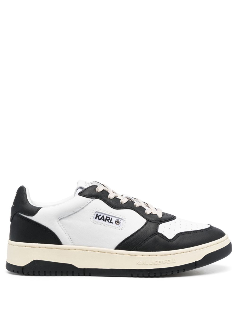 Karl Lagerfeld Panelled Low-top Sneakers In White