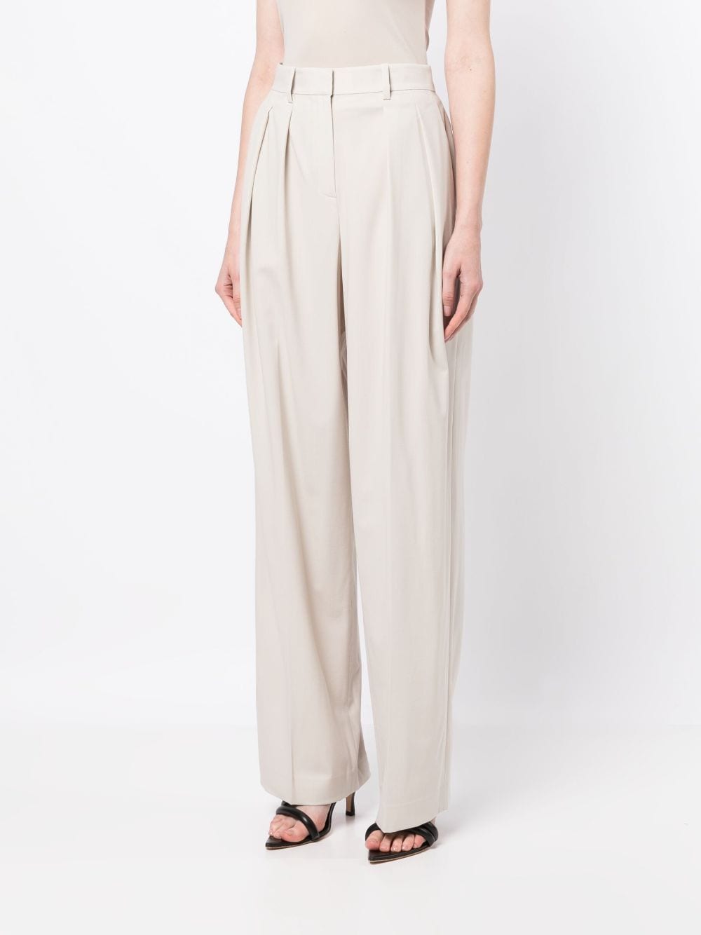 Theory wide-leg Pleated Tailored Trousers - Farfetch