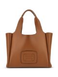 Hogan medium H-bag leather tote bag - Brown