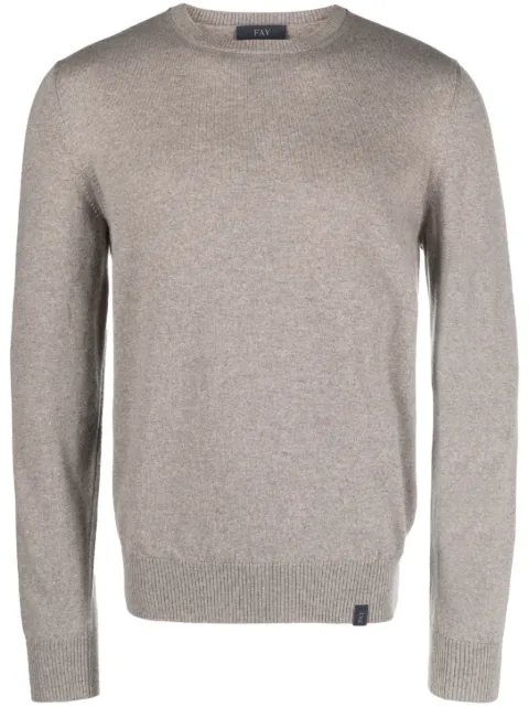 Fay round-neck virgin-wool sweater