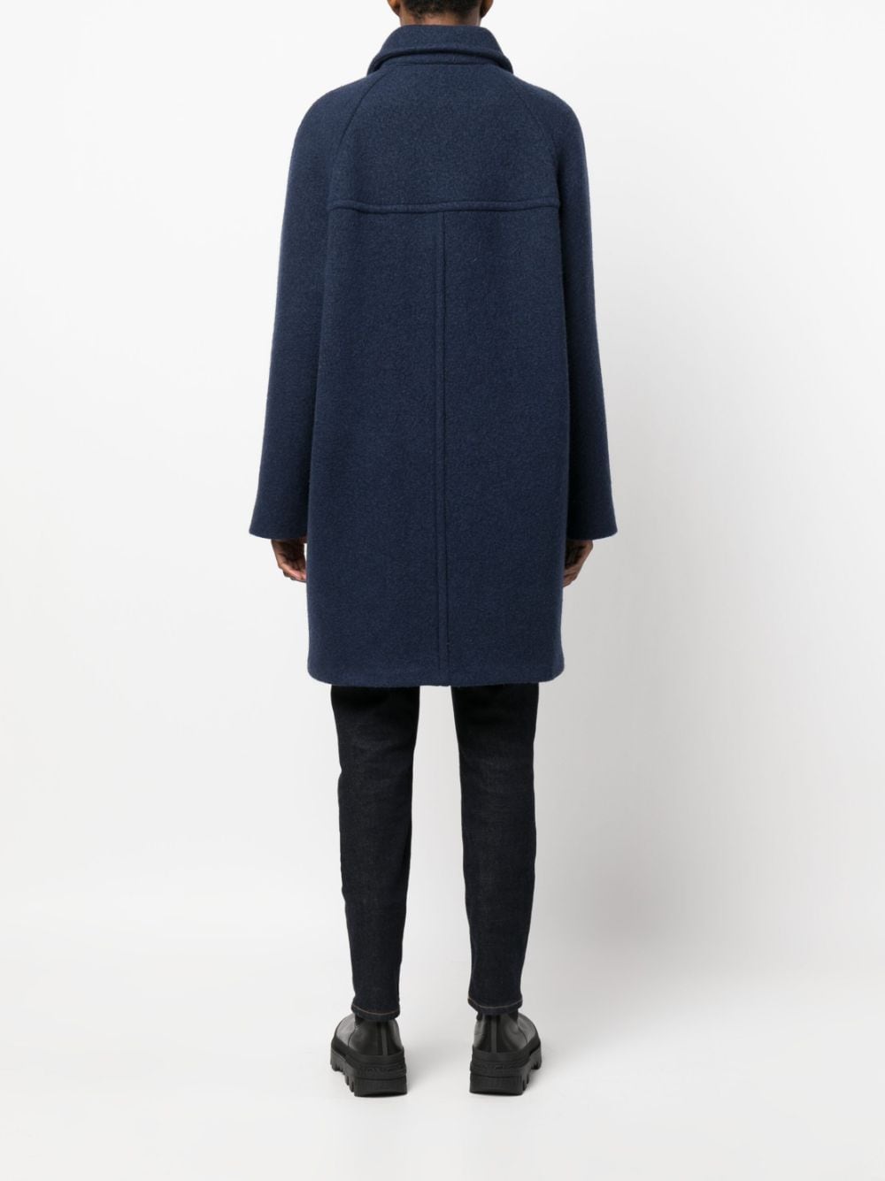 Shop Fay Jacqueline Double-breasted Wool Coat In Blue