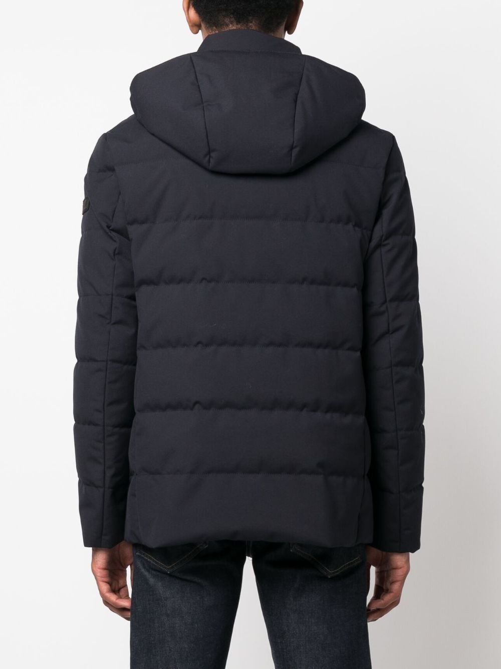 Shop Fay Hooded Padded Jacket In Blau