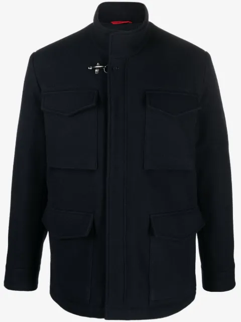 Fay Field drawstring-waist wool blend jacket