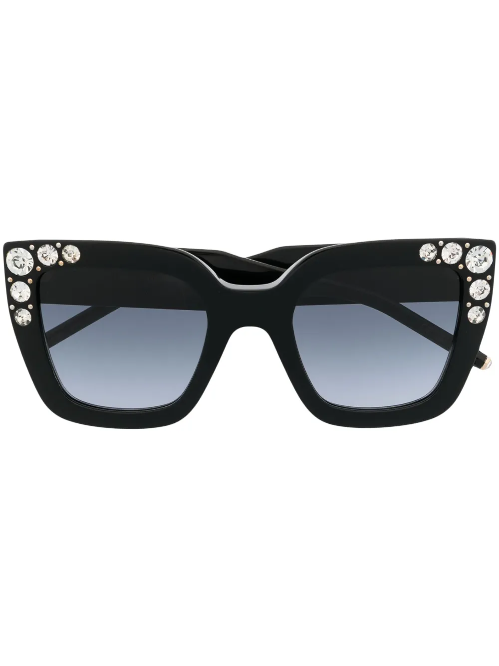 Carolina Herrera Oversize Crystal-embellished Sunglasses In Black