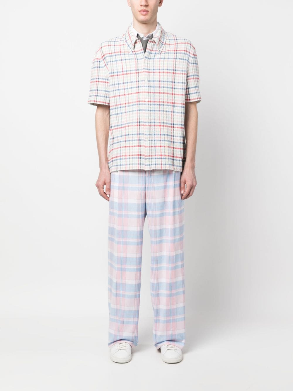 Thom Browne Geruite broek - Roze