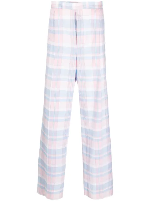 Thom Browne check cotton trousers