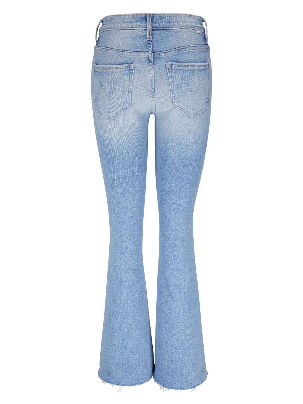 Shop Mother Stonewashed Flared Jeans In Blue